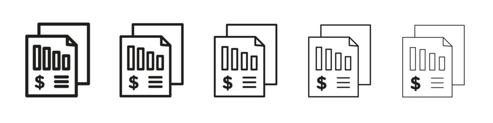Income statement icon isolated silhouette on white background. Vector illustration.