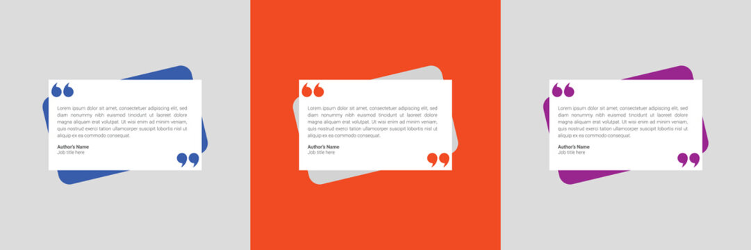 Modern testimonial quote box template for social media and customer reviews. Editable vector design. Communication or suggestion testimonial in chat bubble design. Bubble testimonial banner, quote.