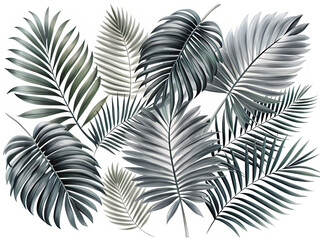 Naklejka premium PNG palm leaves, Natural palm leaf shadows isolated on transparent background.