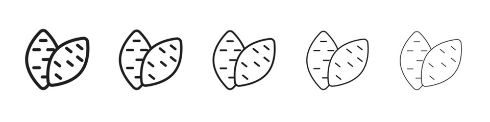 Sweet potato icon isolated silhouette on white background. Vector illustration.