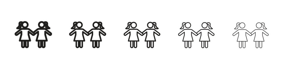 Twin icon isolated silhouette on white background. Vector illustration.