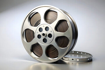 Obraz premium Silver film reel