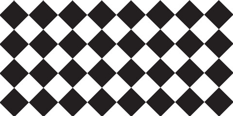 Black and white chess pattern. Checkerboard seamless vector illustration. Abstract checkered checkerboard for game. Grid geometric square shape. Race flag.