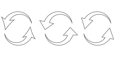 Black arrows set. Curved arrows. EPS 10