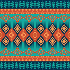 geometric ikat traditional native ethnic tribal african pattern seamless repeat wallpaper for fashion fabric textile, vector illustration