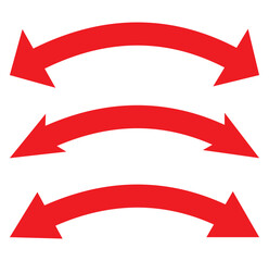 Fototapeta premium Dual sided arrow vector, icon, silhouette design. Semicircular curved thin, long double ended arrow vector design for website, app and logo design EPS 10