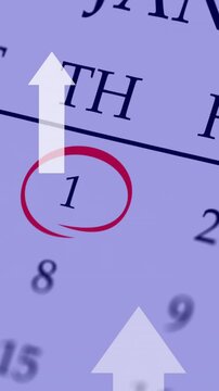 Animation of arrows over calendar