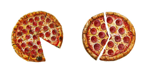 pizza with peperoni watercolor vector illustration