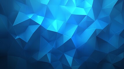 Modern geometric background with low poly design in shades of blue for digital use and creative projects