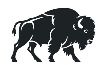 Silhouette of a Majestic Bison