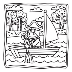 Cozy Cow Moments – Cute and Easy Coloring Page for Adults and Teens | Farm Animal Line Art for Relaxation, cow coloring page, cute, farm animal, easy, adult coloring, line art | Print