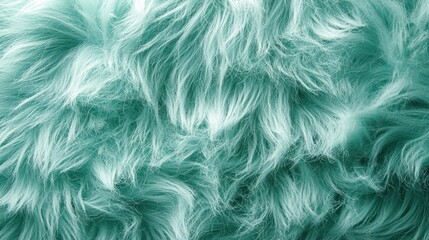 Teal faux fur texture background close-up