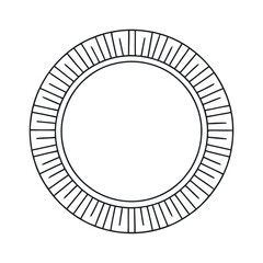 Simple circular frame with decorative lines