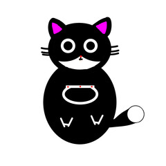 black cat cartoon