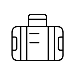 Vector line art of a suitcase for travel baggage icon travel suitcase luggage bag baggage vector art