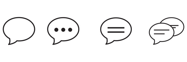 Obraz premium Chat and Communication Icon Set. Message Bubble Vector Designs EPS 10 
