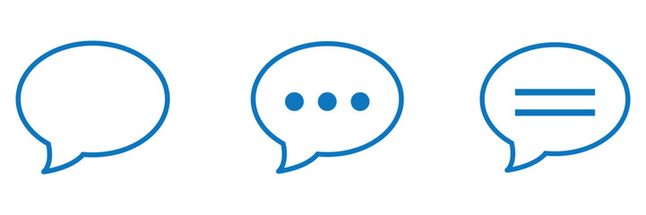  Chat and Communication Icon Set. Message Bubble Vector Designs EPS 10 