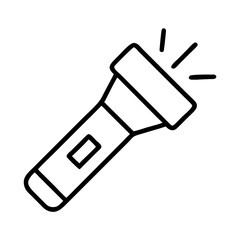 Find the best flashlight outline vector image for camping hiking and emergency preparedness lighting needs