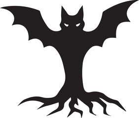 bat on a white background silhouette 
