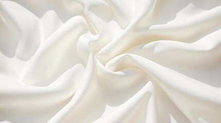 Obraz premium Soft white fabric draped elegantly on a creative workspace during bright daylight hours for fabric design and arts