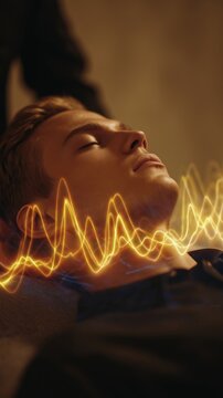 Tuning Fork Sound Therapy in Urban Loft with Digital Waves