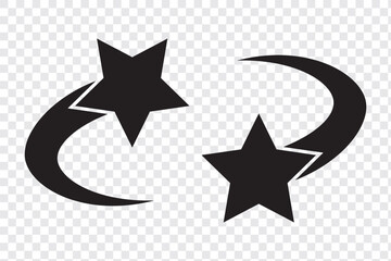 Falling Star Icon Vector. falling star icon on transparent background. Stars symbol. Vector illustration