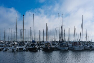 Yachthafen am Grevelingenmeer dem größten Salzwasserbinnensee Westeuropas in den Niederlanden