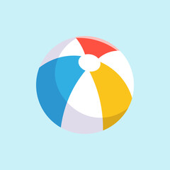 Colorful beach ball vector illustration