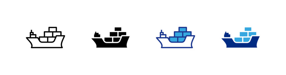 Cargo Ship icons set.eps