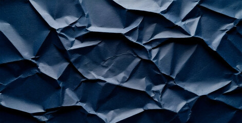 Obraz premium Wrinkled Deep Blue Cardboard Background – Textured Surface