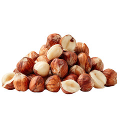 Hazelnut pile: Fresh, shelled hazelnuts sit in a pile. These delicious nuts, often enjoyed as a snack or ingredient, offer a glimpse of simple, natural goodness.