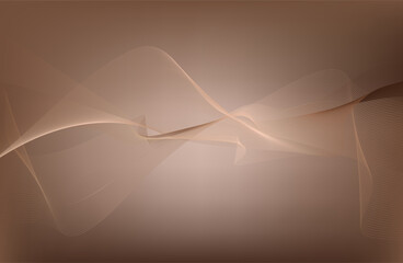 Abstract Music background. Big Data Particle Flow Visualisation chemical industry. Science infographic futuristic illustration. Sound wave. Premium background design with mocha mousse sound wave