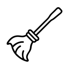 Vector illustration of a broom, cleaning tool design, household maintenance
