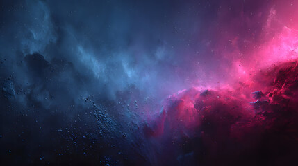 Fototapeta premium Captivating celestial nebula showcasing cosmic clouds with stellar dust in vibrant pink, blue, and purple hues within the vast universe.
