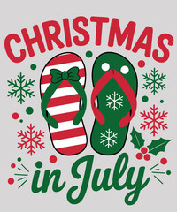 Christmas In July Flip Flops Xmas Flip Flops Summer