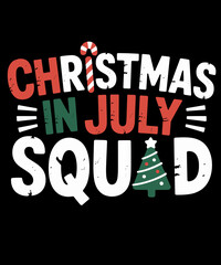 Christmas In July Squad Funny Summer