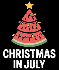 Christmas In July Watermelon Xmas Tree Summer