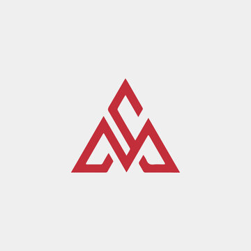 letters mss and ms logo design vector
