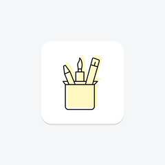 Art Supply Box, vector, pixel perfect, illustrator file