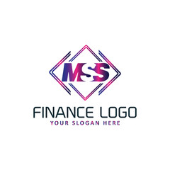 letters mss and ms logo design vector