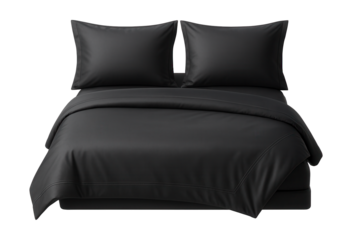 Minimalist monochrome sleep set with a solid color scheme for a sleek and modern city loft