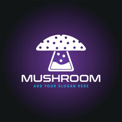 mushroom logo design vector