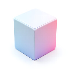 3d blue cube