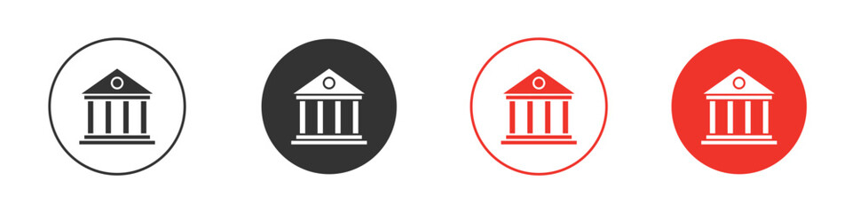 Courthouse icon. Black style vector icons. Isolated sign symbol