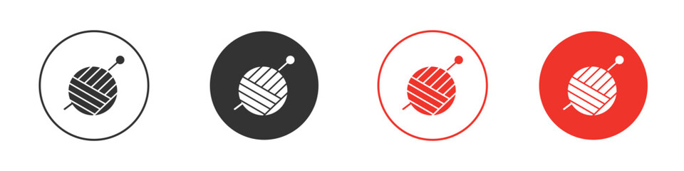 Crochet icon. Black style vector icons. Isolated sign symbol