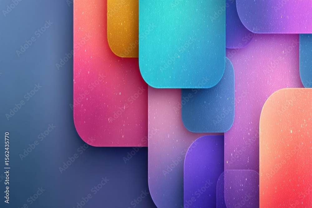 Poster abstract gradient background featuring layered rounded shapes with textured details