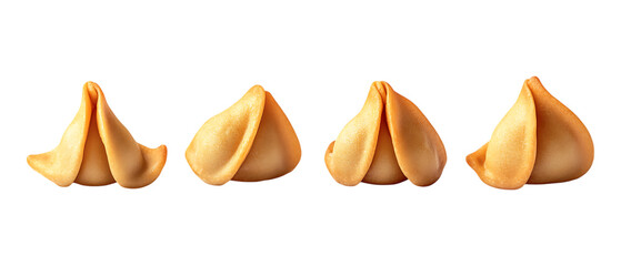 Pack Collection Crispy Fried Pastry Snacks Product Photography set against transparent background