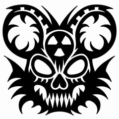 Obraz premium Tribal Rat Skull Mascot Design