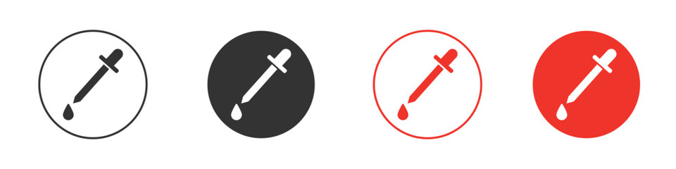 Pipette icon. Black style vector icons. Isolated sign symbol