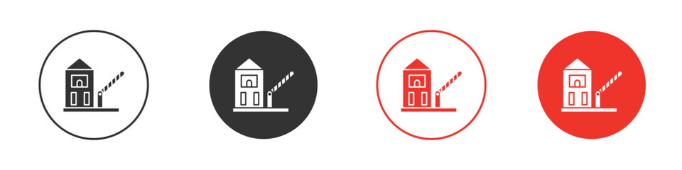 Road toll icon. Black style vector icons. Isolated sign symbol